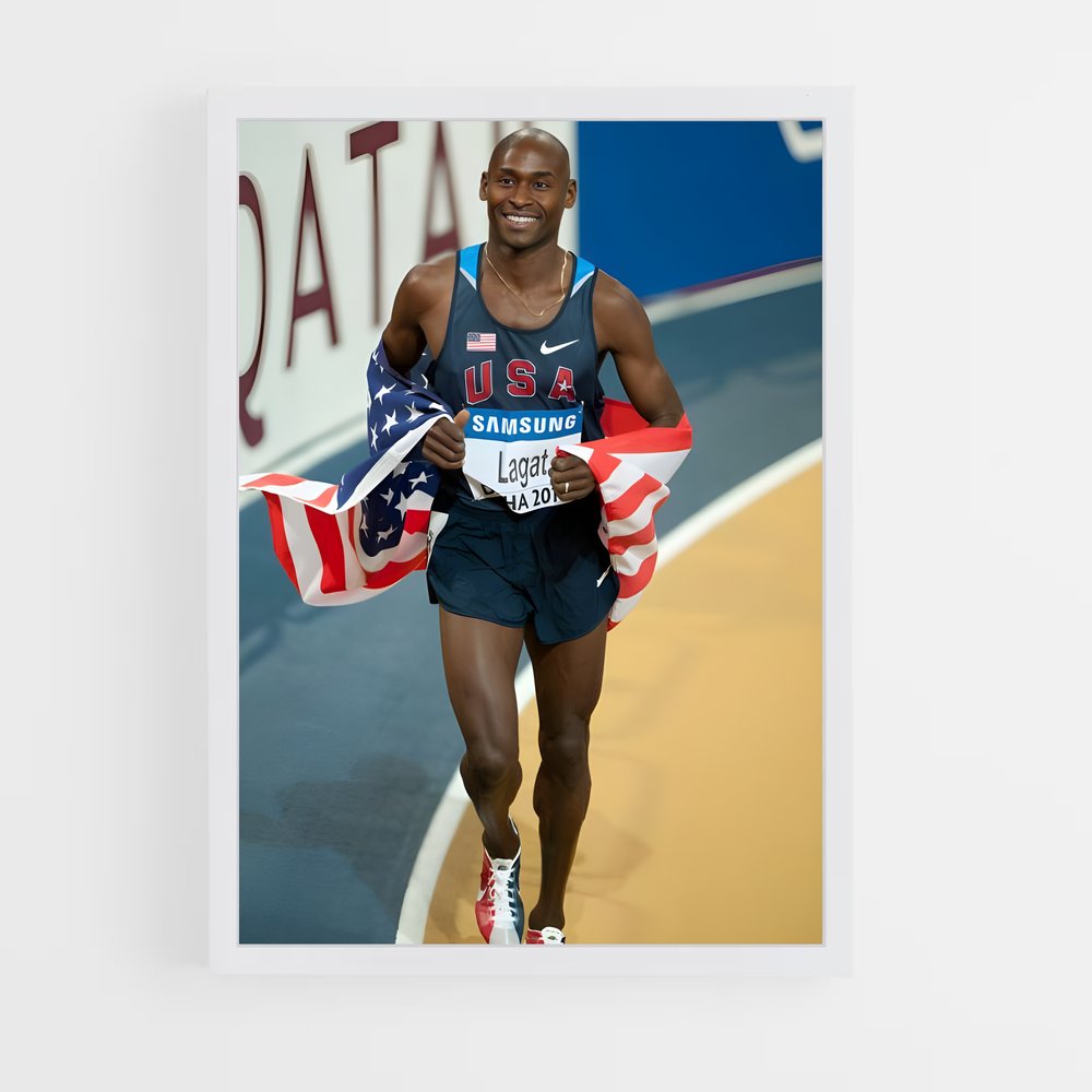 Poster Bernard lagat – affiche Athlétisme (vue 3)